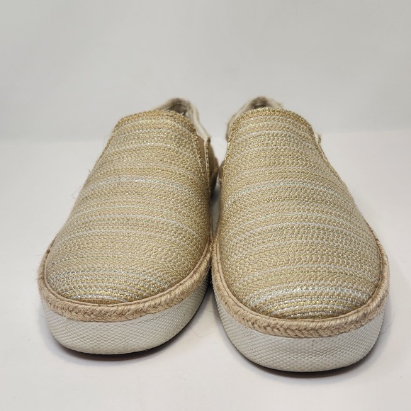 Jack Rogers Womens Tucker Slip On Sneakers Size 9 M Gold Tan Metallic Fabric - Picture 4 of 9